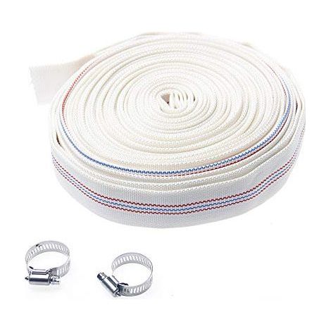 KATSU 20 m x 25 mm Odourless Discharge Hose with 2 Clips for Submersible Water Pumps and Other, Drainage Ponds, Garden Irrigation, Hot Tub, Pool or Suck, White 664325 (1/5)