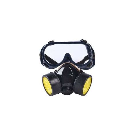Masque à gaz professionnel masque de peinture au charbon actif respirateur avec 2 filtres anti-poussière, pesticides, formaldéhyde, laque colorée (1/3)