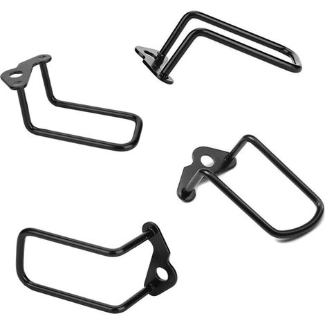 Satz mit 4 schwarzen Schaltwerkschutzblechen aus Metall für Fahrräder (1/4)