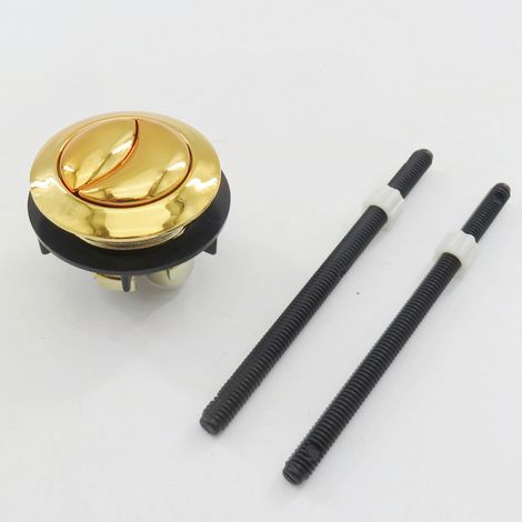 38 mm runder Doppelknopf-Wassertankdeckelschalter, Retro-Tastatur-Spülknopf, roségoldener Knopf (1/5)