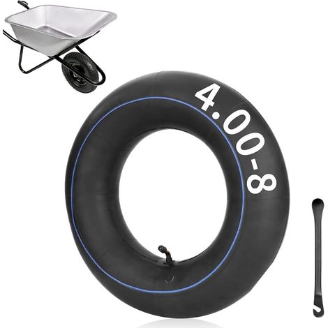 Inner Tube Trailer 4.80/4.00-8, Tyre Wheelbarrow Replacement Inner Tubes with Curved Valve Wheel Inner Tubes Wheelbarrow for Sack Truck, Hand Trolley, Garden Trolley (1/5)
