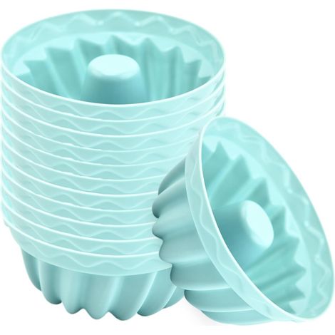 Caissettes Muffin Silicone pour Cuisson - Moules Cupcake Cuisson Caissettes Cupcake Moules Pâtisserie Réutilisables Antiadhésifs, 12 Pièces,Mint Green 12pcs,Mint Green 12pcs (1/5)