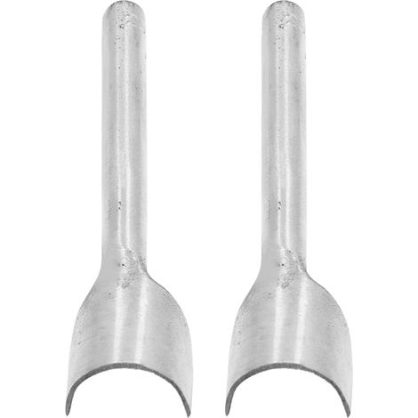 Lot de 2 Emporte-pièces demi-rond en acier, outil de découpe cuir pour ceinture sangle 20mm, kit artisanat (1/5)