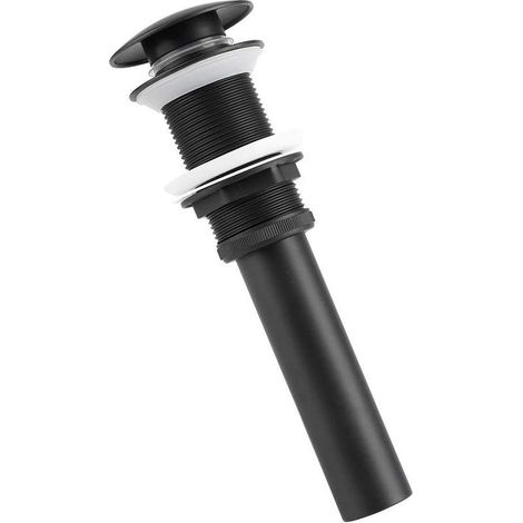 Bouchon de vidange en laiton massif pour lavabo, idéal pour la maison, la cuisine, la salle de bain, robinetterie, évier, meuble-lavabo, noir. (1/4)