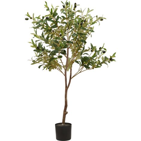 Calabria Small Olive Tree - Plastic - L17 x W17 x H100 cm - Green
