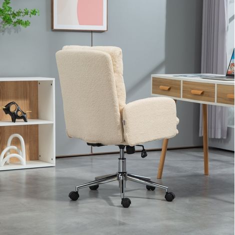 Ergonomischer Bürostuhl mit Armlehnen, höhenverstellbar, elfenbeinfarben HAVRYA (1/5)