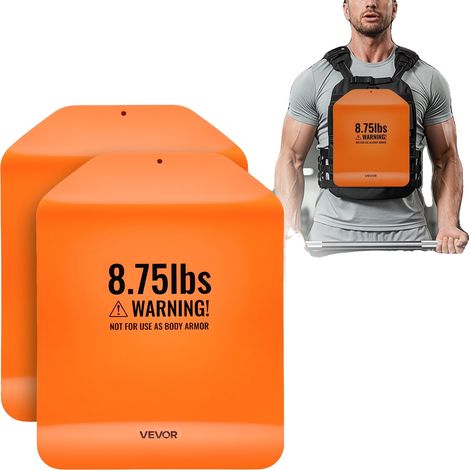 Placas de peso curvas Vevor para chaleco, pares de 6,6 kg, placas de peso tácticas de acero de primera calidad, diseño ergonómico, para entrenamiento. (1/2)