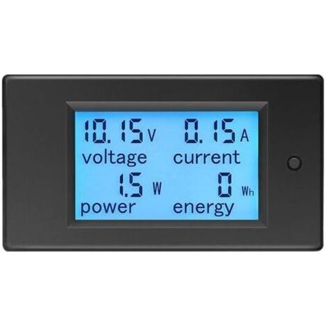 Voltímetro y amperímetro DC 6.5-100V 20A, medidor de voltaje y vatímetro, probador de voltaje, corriente, potencia y energía, medidor de energía digital LCD. (1/5)