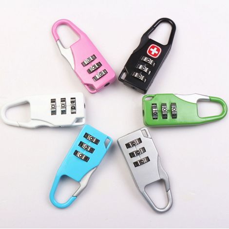 Cadenas à combinaison à 3 chiffres, Code, mot de passe, sécurité de voyage, verrouillage sécurisé (1/5)