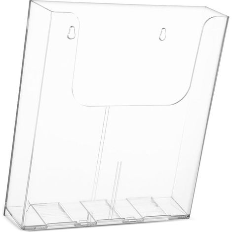 Étagère acrylique porte-revues, brochures, dépliants, menus mural, armoire classement (transparent)