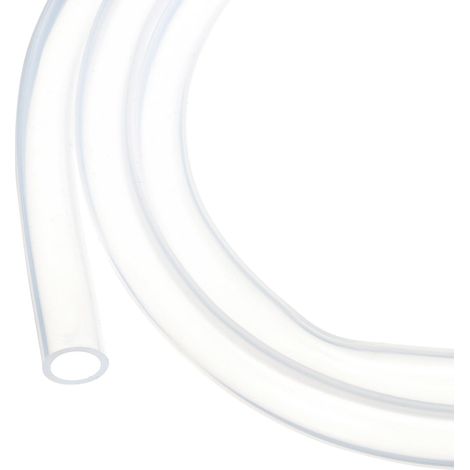 Tuyau en Silicone de 2M (7Pieds) 9mm DI 12mm DE Transparent pour Usage Industriel, Tuyau en Plastique Clair en Silicone pour Pompage, Vidange, Irrigation, Brassage, 3/8" x 1/2" (1/5)
