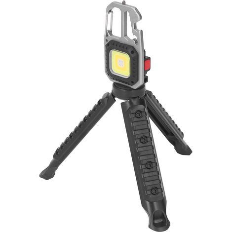 Lampe porte-clés de travail rechargeable USB, lampe torche LED portable de poche multifonctionnelle pour le camping (1/5)