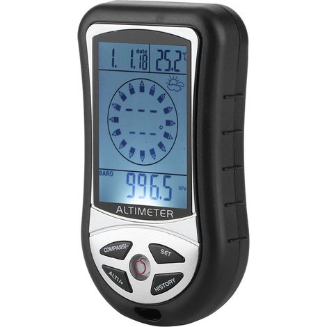 Tragbarer Kompass, multifunktionaler elektronischer Wetterhöhenmesser, Höhenbarometer (1/5)