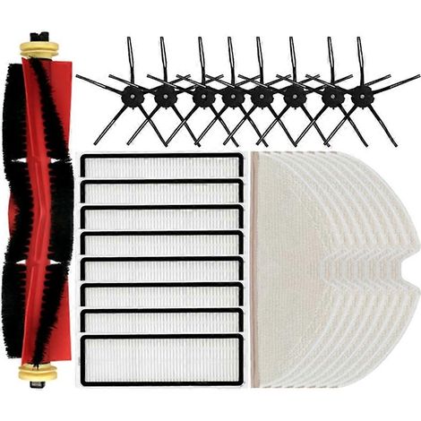 Pour Roborock S5 / Max S6 / MaxV S6 Pure / E4 E5 / S51 S52 / S55 Main Side Brosse Filtre Serpillière Cloth (1/5)