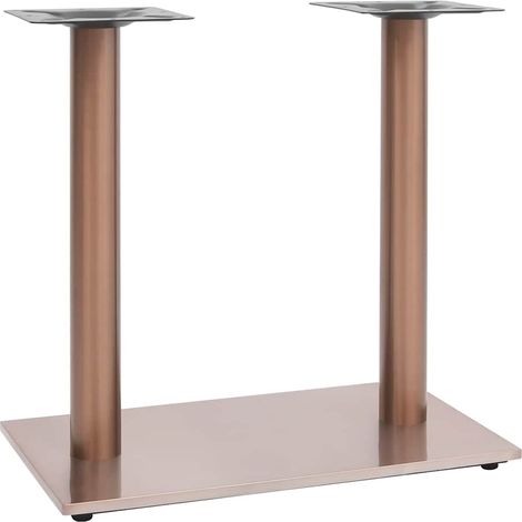 vidaXL Pied de table de bistro Laiton 70x40x72 cm Acier inoxydable (1/5)