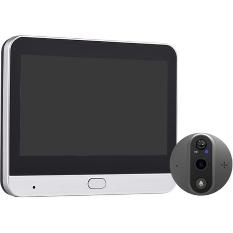 3MP WiFi-Videotürklingel für Wohnungen, Türspionkamera mit 4,3-Zoll-Bildschirm, Smart Life/Tuya-App, 1080p PIR-Bewegungserkennung, Alarm, Zwei-Wege-Audio.