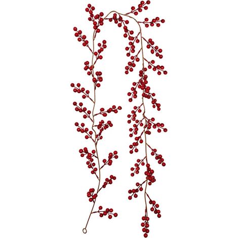 GARRYFIZH (Lot de 1) Décoration de sapin de Noël artificiel en rotin, suspension murale INS avec fruits rouges, fruits porte-bonheur, imitation de baies de Noël en rotin (1/5)
