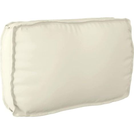 Coussin beige, mesurant 70 x 40 x 12 cm, en tissu Oxford. (1/5)