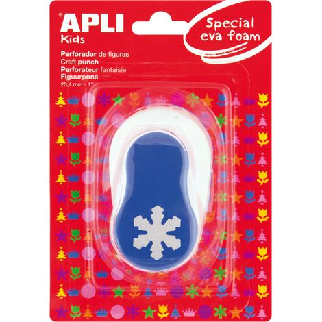 APLI Kids 13302 - Spezial-Gummistanze EVA Schneeflocke, 25,4 mm