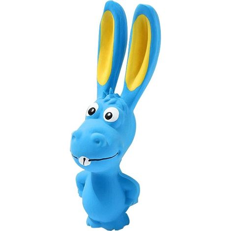 Jouet pour chien hippopotame en latex, jouet à mâcher interactif avec sons (1/4)