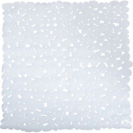 Tapis Fond de douche PVC GALETS 53x53cm Blanc MSV (1/5)