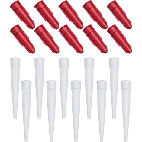 Embouts de cartouche, avec douilles en silicone, embouts de rechange transparents, embouts de rechange en silicone, embouts d'étanchéité, buses d'étanchéité, cuisine, maison, outils d'étanchéité (40) (1/4)