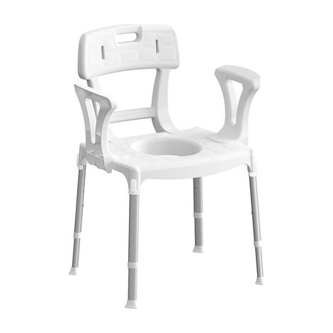 SEDIA COMODA CON BRACCIOLI E SCHIENALE- Bianco- DH- pezzi 1 (1/2)