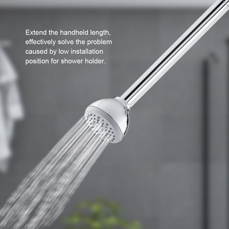 Accessoire de salle de bain : tube d'extension de douche rond de 8 pouces en acier inoxydable 201 chromé (1/5)