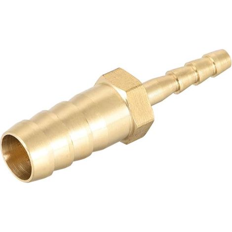 1 Piece Brass Straight 10mm to 4mm Hose Reducer Fitting Barbed Connectors for Water, Gas, Oil, Fuel, Boat, Trachea Tube (1/5)