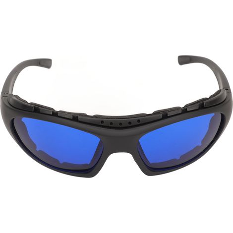 Lunettes de golf avec repérage de balles, monture noire, verres bleus, large champ de vision, protection oculaire antidérapante. (1/5)