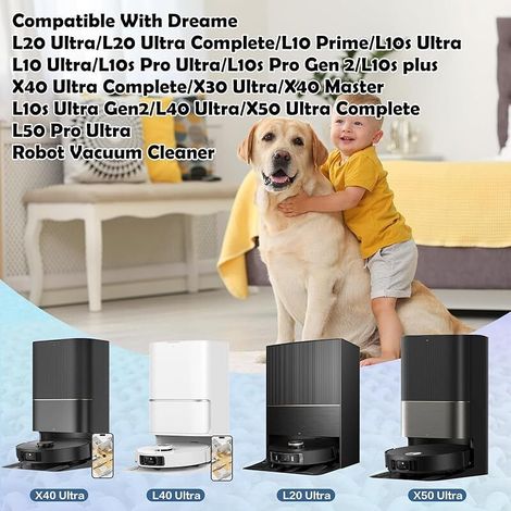 Lot de 8 Lingettes pour Dreame L10s/L10/L20/X40/L40/X50/L50 Pro Ultra, Xiaomi X20 Pro/Max, Ecovacs Deebot T30 Pro OMNI, T30S Pro A (1/3)