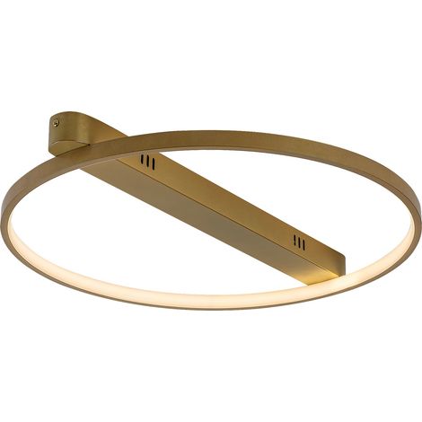 Plafonnier LED moderne Beliza Rabalux doré en anneau 45W 3000K 3200 lm (1/5)