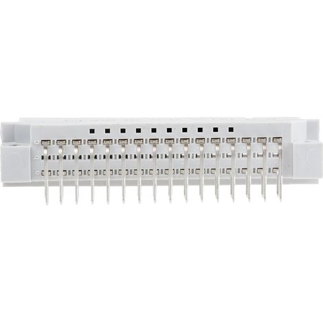 Connecteur DIN 41612 RS PRO, 32 contacts Mâle, Angle droit sur 2 rangs, entraxe 2.54mm ( Prix pour 1 )