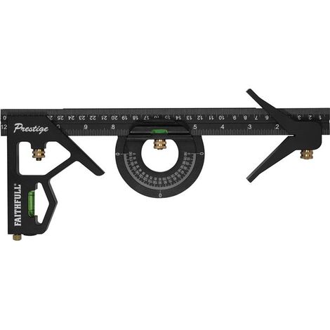 Faithfull Prestige Combination Square Set 300mm (12in) FAICS300SCNC