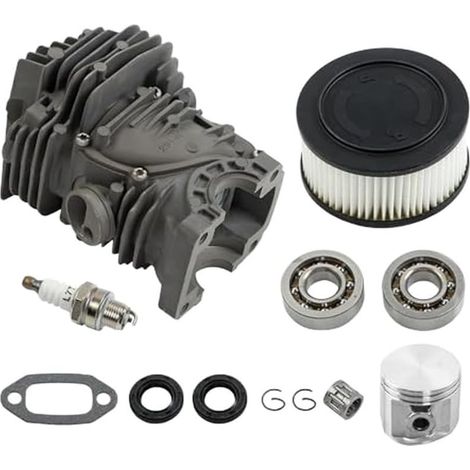 Kit Cylindre 47mm pour Scie MS291 MS271 avec Roulements - Ensemble pour piston Complet pour Réparation Moteur 1141-020-1206 (1/5)