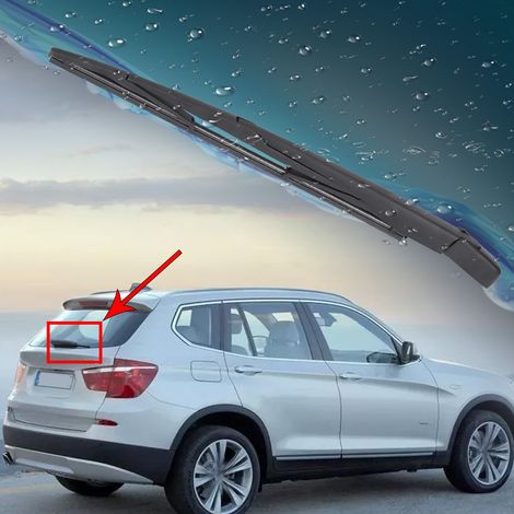 Lot de 2 Bras d'Essuie-glace avec Balais pour Lunette Arrière BMW X3 E83 (2003-2010) - Kit Complet Pare-brise (1/5)