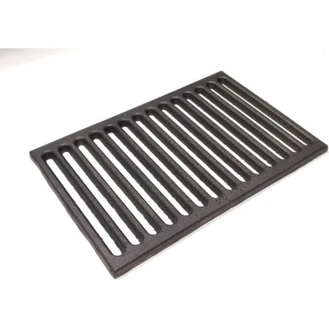 Fonderia Bongiovanni – Grille en fonte 20 x 30 cm – Pour cheminée – Améliore le tirage – Collecte des cendres – Épaisseur 1 cm