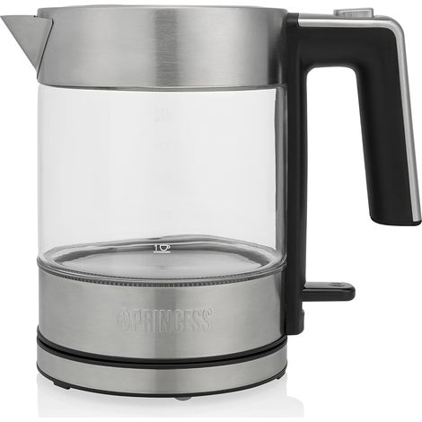 Bouilloire Princess 1 L verre et inox 2200 W