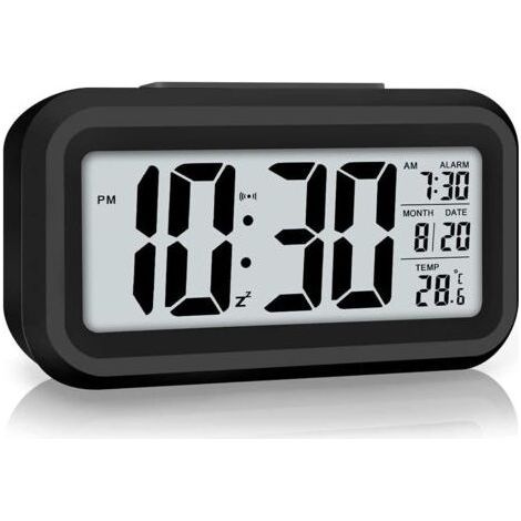 Digital Alarm Clock for Bedroom, Battery Operated, 12/24 Hour Display, Snooze Function for Heavy Sleepers, Kids (1/5)