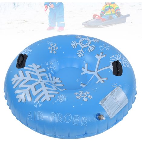 [Tube de Ski] Tube de Ski PVC Inflatable pour Adultes avec Poignée, Portant 450lbs, Diamètre 118cm, Couleur Bleu Clair (1/4)