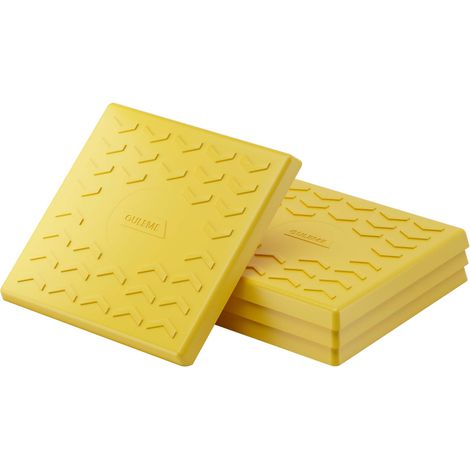 Wiltec – Cale de support carrée 218 x 218 x 10 mm – Kit de 4 cales pour stabilisateur de remorque et camping-car – Résistantes aux intempéries (1/5)