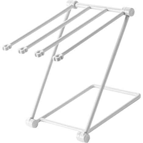 Égouttoir à torchons de comptoir – Support vertical pliable à 4 bras p (1/5)