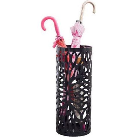 Porte-parapluies pour la maison ou l'hôtel, seau à parapluies creux, égouttoir multifonctionnel noir (1/4)