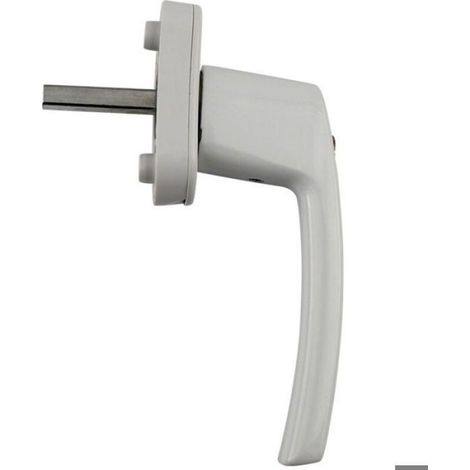 Poignée De Fenêtre Verrouillable - Aluminium - Pour Fenêtres PVC Bois Aluminium - Intérieur Extérieur Incliné - 2 Pièces (1/4)
