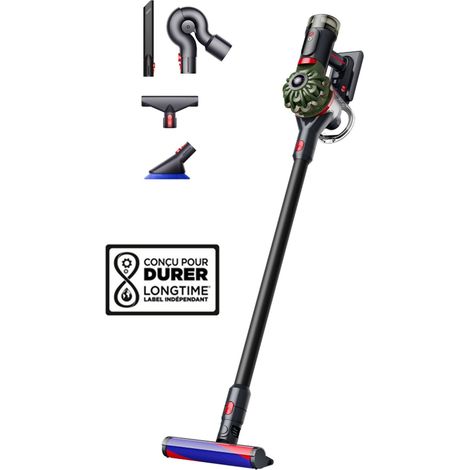 Aspirateur sans fil Dyson V8 Cyclone Fluffy + Kit de nettoyage pour meubles (Noir)