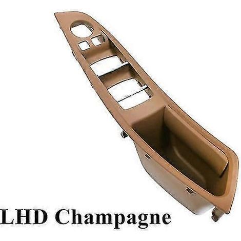Poignée intérieure de porte avant, panneau de porte intérieur, bouton de commande du siège conducteur, boîte de rangement pour BMW Série 5 F10 F11 F18 520 523 - Poignée intérieure de porte - Champagne (1/5)