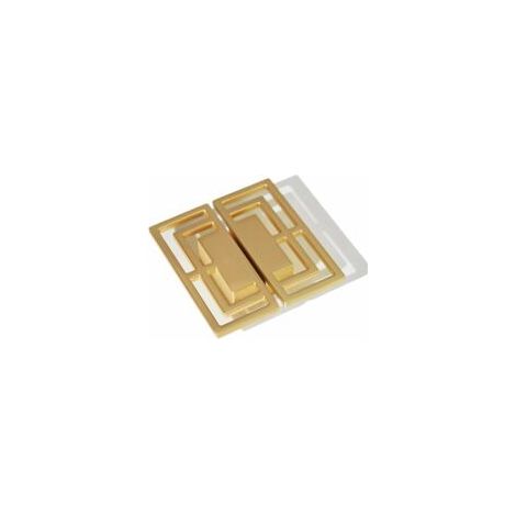 Set of 6 brushed gold drawer handles, elegant brass handles, 32mm hole spacing (1/4)