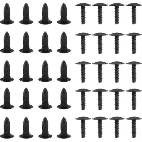 Kits de Clips Fixation Doublure Passage Roue Voiture T25 Vis de Montage Tête Torx N90775001 et œillets d'insertion Correspondants N90821401 (1/5)
