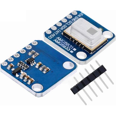 Module d'imagerie thermique GY-AMG8833 8x8, capteur de température AMG8833, carte de caméra thermique infrarouge 3V-5V pour projets DIY (1/5)