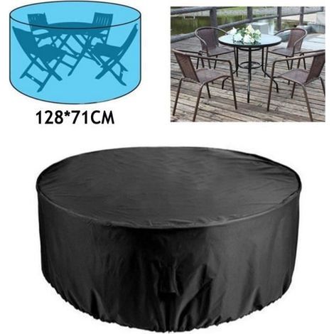 Waterproof 210D polyester outdoor furniture cover, dust protection for garden table and lounge.